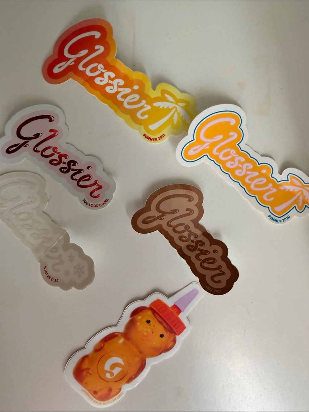 Glossier Multicolor Logo Sticker Set